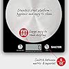 Salter-Digital-Seen-on-TV-Stylish-Slim-Design-Electronic-Cooking-Scale-for-Home-Kitchen-Weigh-Food-5000g-Liquids-in-ml-and-fl-Oz--Black-Chrome Salter 1036 BKSSDR Disc Electronic Scale, Seen on TV, Stylish Slim Design, Home & Kitchen Cooking, Spun Stainless Steel…