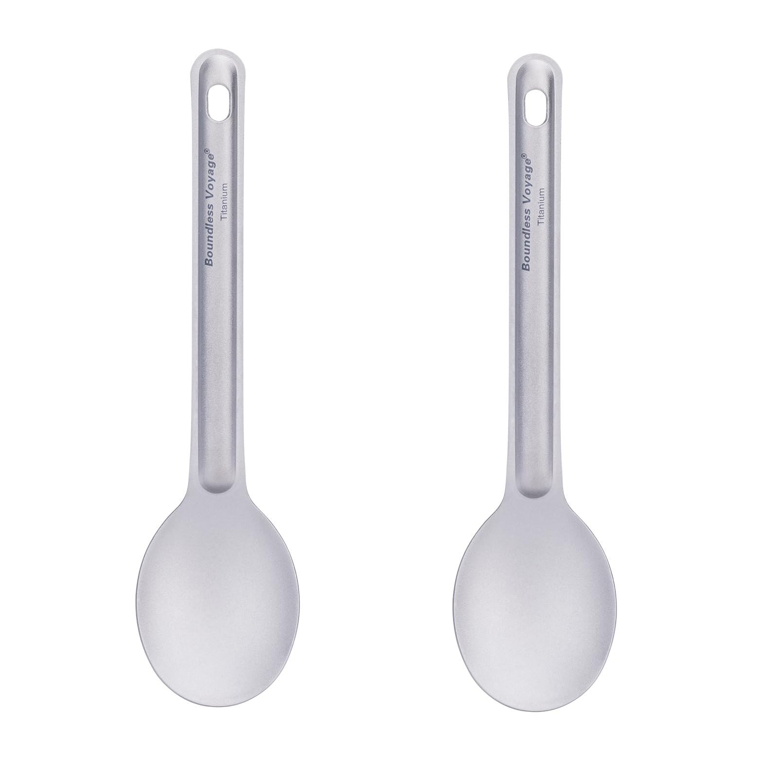 Boundless Voyage Titanium Cutlery Set Reusable Spoon 2 Packed Lightweight Camping Tableware Outdoor Flatware with Storage Bag Ti1036T