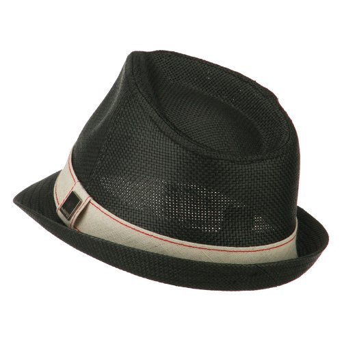 Jute Band Fedora - Black OSFM