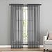 GoodGram 2 Pack: Ultra Luxurious High Thread Rod Pocket Sheer Voile Window Curtains Assorted Colors (Grey)