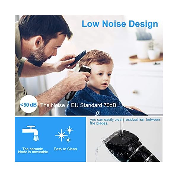 Hair Clippers Men, 16 PCS Professional Ceramic Blade Electric Haircut Kit, USB Rechargeable Hair Beard Trimmer Men Kids…