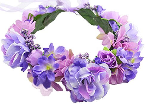 Vivivalue christmas handmade rose flower headband hair wreath hal…