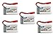 BTG 3.7V 750mAh 25C Lipo Battery for MJX X400 X400W X400C X300C X500 X800 Drone HS110 HS110W HS200 HS120 HS200W HS130 Drone Sky Viper S670 Drone-pack of 5