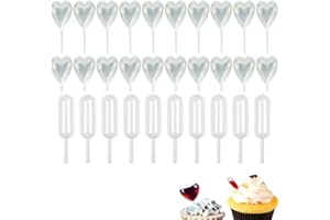 Armastuse 200pcs Pipettes Plastic Droppers,Cupcake Pipettes,4ml Disposable Plastic Transfer Pipettesfor Cupcakes Chocolate St