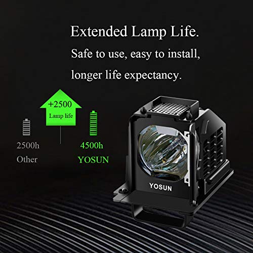 YOSUN 915b441001 TV Replacement Lamp for Mitsubishi wd-60638 wd-65638 wd-73638 wd-82738 wd-73c10 wd-65738 wd-73738 wd-60c10 TV Replacement Lamp Bulb