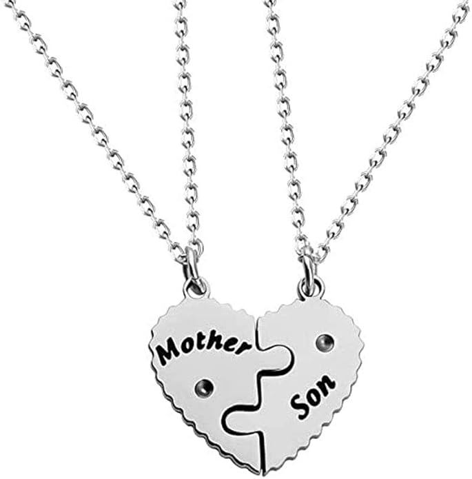 BAUNA Mother Son Gifts Mother and Son Necklace Set for 2 Mother and Son ...