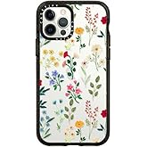 CASETiFY Impact Case for iPhone 12/ iPhone 12 Pro - Spring Botanicals 2 - Clear Black