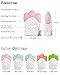 Baby Teething Mittens Self Soothing Pain Relief Mitt, Stimulating Teether Toy, Prevent Scratches Protection Glove with Travel Bag, Stay on Baby‘s Hand, Unisex for 0-6 Months Baby (2 Mittens - Pink)