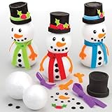 Build a Snowman Kits - Creative Xmas Craft Acitivity for Kids (Pack of 4)