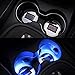 DDSKY Pack of 2 Solar LED Car Cup Holder Mat Pad Waterproof Light Bottle Drinks Coaster (Blue Light)
