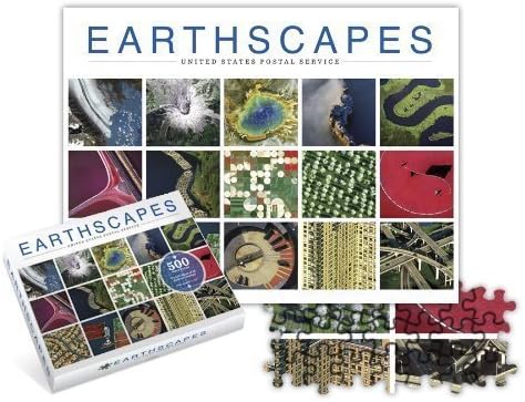 EARTHSCAPES 500 Piece Jigsaw Puzzle (with 15 Earthscapes (Forever Stamps.) Made in USA Puzzle