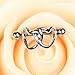 BODYA 316L Surgical Steel Interlocked Love Hearts Helix Cartilage earring Ear Cuff Tragus Earring Stud Hoop Ring silver tone