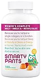SmartyPants Women's Complete Gummy Vitamins: Multivitamin, CoQ10, Folate (Methylfolate), Vitamin K2, Vitamin D3, Biotin, Methyl B12, & Omega 3 DHA/EPA Fish Oil, 180 count (30 Day Supply)