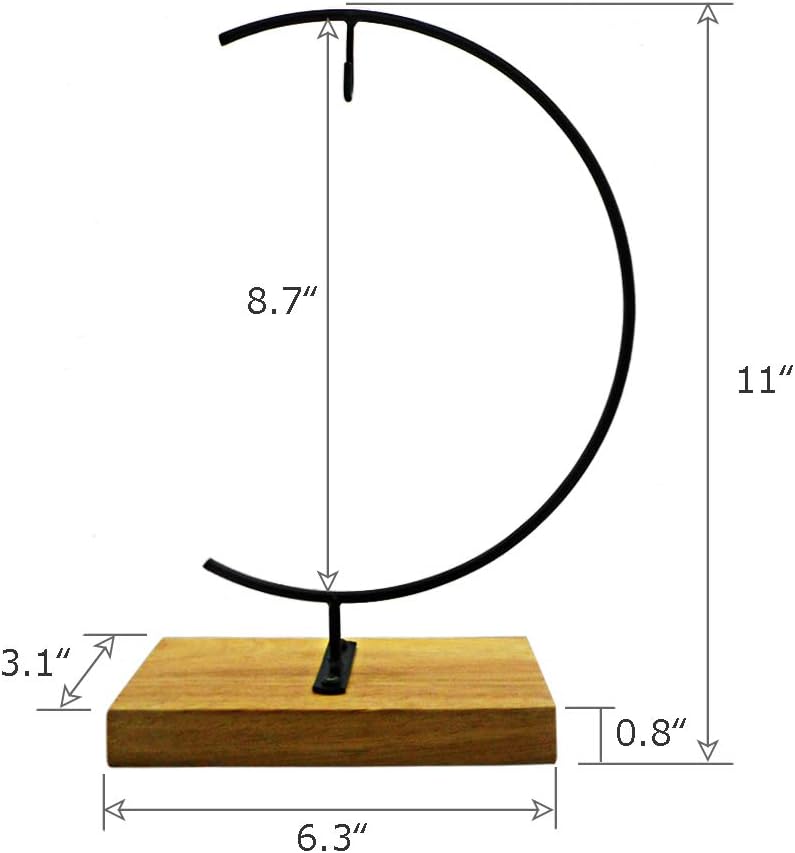 Fosinz Ornament Display Stand Square Wood Iron Hanging Stand Wedding Candle Holder for Hanging Glass Globe Air Terrarium Ball Christmas Ornament Home Decoration - Image 5