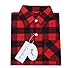 Tortor 1Bacha Little Boys' Long Sleeve Button Down Plaid Flannel Shirt (Red Black, 2T)