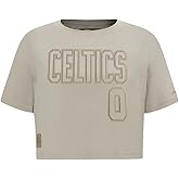 Pro Standard NBA Womens Womens NBA Boston Celtics Neutrals Player Cotton Short Sleeve Boxy Tee