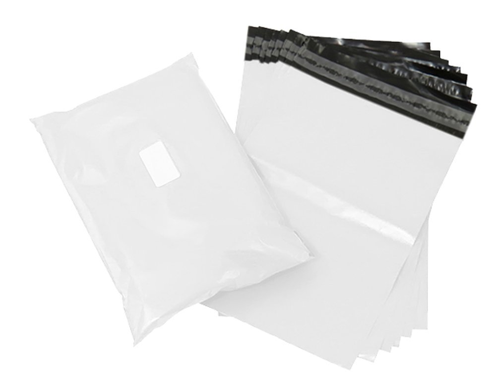 White Strong Tough Mailing Bags - Sticky Self Seal Flap - Poly Plastic Polythene for Postal Postage Packaging Courier Mail Pouch Sacks - Premium Quality (100, 6x9" (165x230mm))