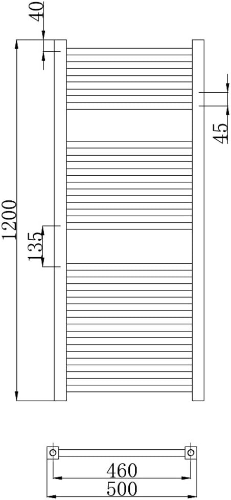 nuie MTY109, Chrome, 1200mm x 500mm - Image 4