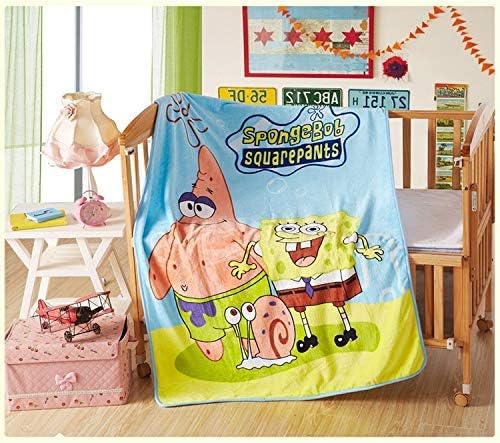 Mini Berry Kids Cartoon Flannel Blanket Throw (140 cm X 100cm) (Bob & Petric-Yellow)