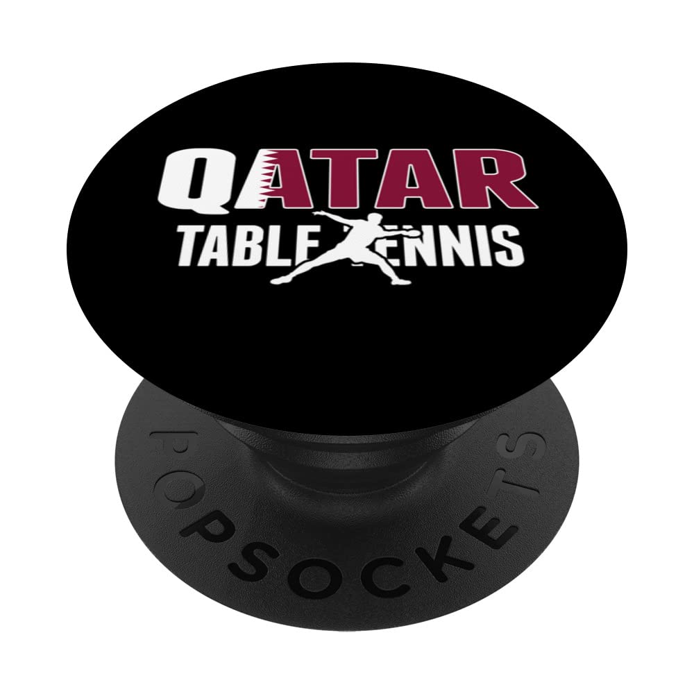 Proud Qatar Table Tennis Lovers Jersey - Qatari Ping Pong PopSockets Swappable PopGrip