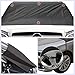 Windshield Cover - Car Windshield Cover for Snow with Mirror Covers + 4 Magnetic Edges + Elastic Hooks Design, Windproof Waterproof Anti-UV Auto Windshield Shade, All Weather Guard for Ice