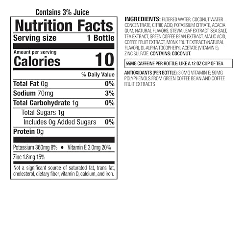 BAI ANTIOXIDANT INFUSED WATER BEVERAGE, PUNA COCONUT PINEAPPLE, WITH VITAMIN C AND NO ARTIFICIAL SWEETENERS, 18 FLUID OUNCE BOTTLE, 6 PACK