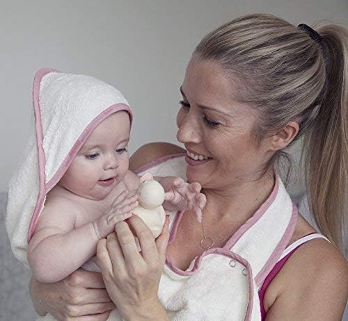 Cuddledry Hands Free Baby Bath Towel, Pink
