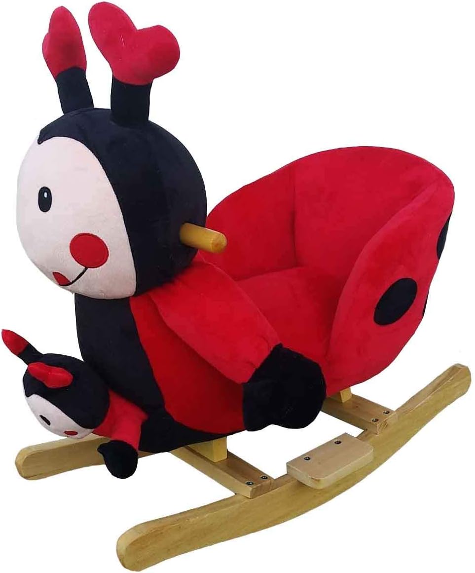 Oypla Baby Childrens Kids Plush Ladybird Rocker Chair with Sound
