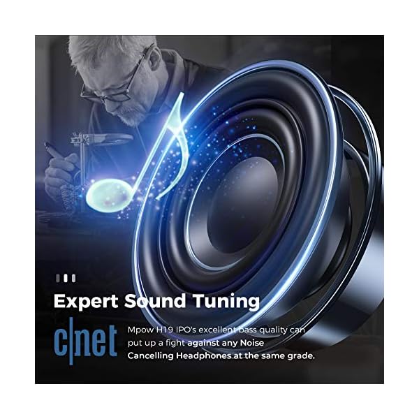 Mpow-H19-IPO-Active-Noise-Cancelling-Headphones-Bluetooth-50-Wireless-Headphones-with-CVC80-Microphone-Hi-Fi-Stereo-Deep-Bass-Rapid-Charge-35H-Playtime-for-TV-Online-Class-Home-Office Mpow H19 IPO Active Noise Cancelling Headphones, Bluetooth 5.0 Wireless Headphones with CVC8.0 Microphone, Hi-Fi Stereo…