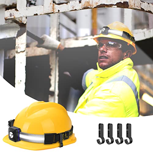 LED Headlamp Flashlight, USB Rechargeable Headlamp with COB Flashlight and Tail Red Light, Wide Beam Waterproof Headlamp, 7 Modes Adjustable Head Lamp for Running Hunting Fishing Camping