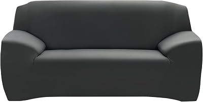 Deconovo Dark Grey 2 Seater Sofa Slipcover Furniture Protector