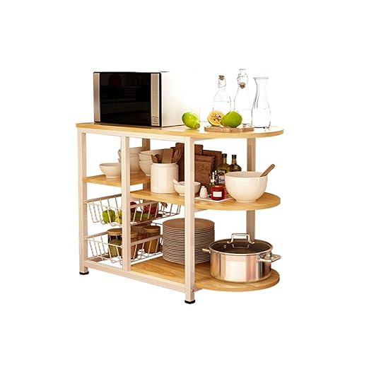 JIANPING Rack de cocina Horno de microondas 3 capas + 3 capas Mesa ...