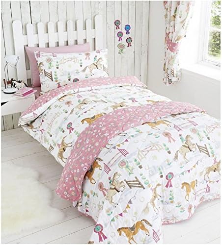 Horse Show Double Duvet Cover and Pillowcase Set