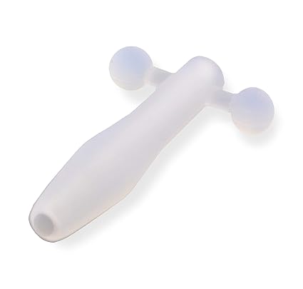 EROSPA® Silikon Penis-Plug Dilator 46 mm Ø 8-10 mm - Prinzenzepter - Innen Hohl 4 mm - weiß/transparent