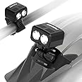 FUNWICT Helmet Light LED Bike Headlight Rechargeable Bike Helmet Light IP65 Waterproof 1000 Lumens 5 Lighting Modes Bicycle Helmet Light for Cycling Fit Most Helmets