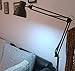 ToJane Metal Floor Lamp,Adjustable Swing Arm with Heavy Metal Based,Living Room/Sofa Side/Reading,Dual-use Clamp Desk Light,On/Off Switch