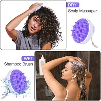 Szczotka do masażu skóry głowy do mokrych i suchych włosów ...