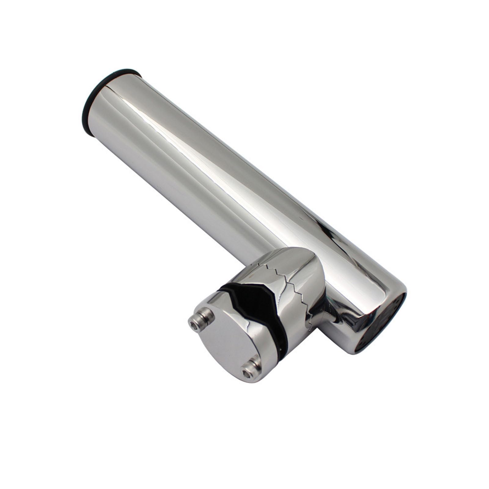 KOVNISE 1 Pc Boat Rod Holders Silver Adjustable Sea and Yacht Fishing Rod Barrel Universal Fit Kit Durable 316 Stainless Tournament Style Clamp on Fishing Rod Holder