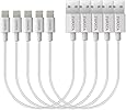5 Packs iPhone Charger Cables ,Turata 5 Packs 1ft Lightning to USB Cable Charging Cord Powerline USB Cable for iPhone 5/5S/5C 6/6S 7/7Plus iPad mini/Air/Pro iPod touch 5 (White)