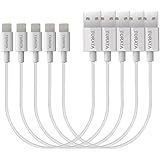 5 Packs iPhone Charger Cables ,Turata 5 Packs 1ft Lightning to USB Cable Charging Cord Powerline USB Cable for iPhone 5/5S/5C 6/6S 7/7Plus iPad mini/Air/Pro iPod touch 5 (White)