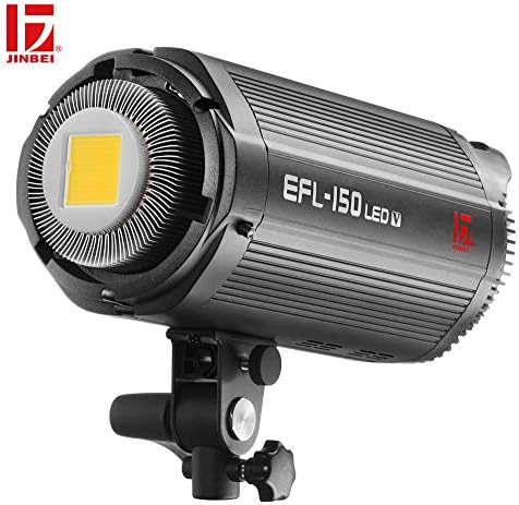JINBEI EFL-150 150Ws 3200K Yellow Light Dimmable LED Continuous Lamp with Bowens Mount Daylight Balanced Video Light for YouTube Vine Portrait Photography Video Lighting Studio Interview RA 95+