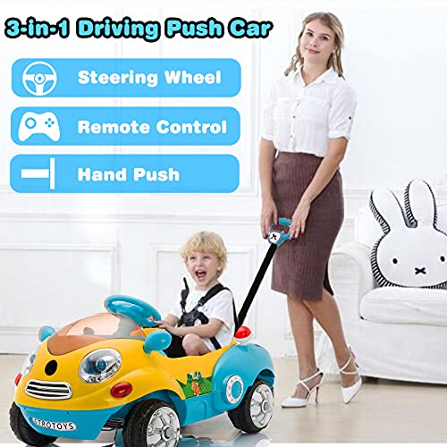 Ride On Push Car for Toddlers Ride on Toy with Remote Control Baby Car