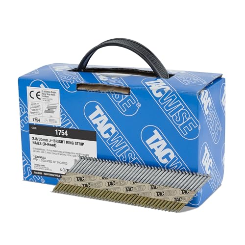 Tacwise 1754 Bright Framing Nails 2.8 / 50 mm, 34° Inclined, Pack of 1600