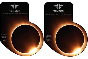 TEMBER Solar Eclipse Camera Lens for Smartphones and Telescope Filters - AAS Approved (2 Pack)