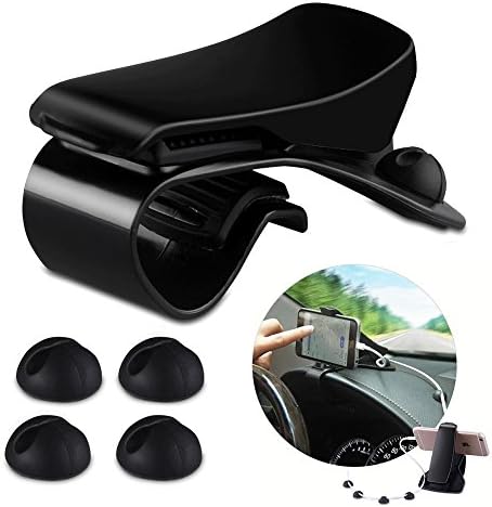 Universal Car Mount Phone Holder - TopYart Car Mount Universal Car Dashboard Cell Phone GPS Mount Holder Stand HUD Simulation Design Safe Driving With Cable Clips