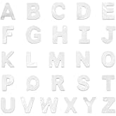 SUNNYCLUE 1 Box 52Pcs 26 Styles Alphabet Charms Beads Letter Shell Beads Bulk Initial Freshwater A-Z Ocean Beach Summer Beaded Natural Seashell Spacers for Jewelry Making Beading Bracelets DIY Craft