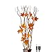 LIGHTSHARE 36 Inch 16LED Natural Lighted Willow Twig Branch, Maple Leaf, Built-in Timer, USB Plug-in and Battery Powered, Décor for Home, Festival, Party, Christmas, Night Light