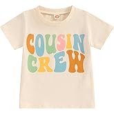 Cousin Crew Shirt for Toddler Boys Girls Cousin Matching Outfits T-Shirt Big Cousin Crewneck Pullover Tee Summer