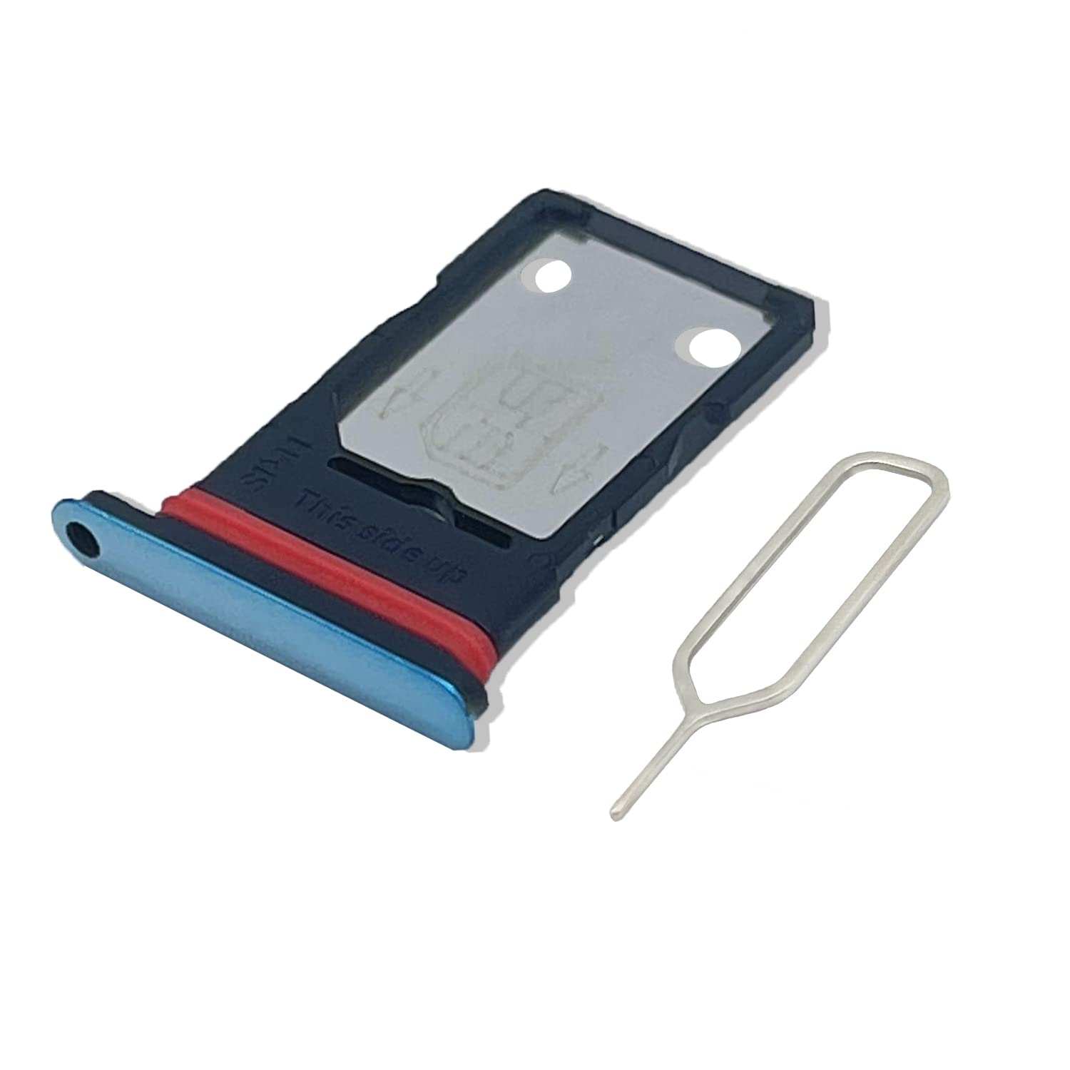 Eonpam Original DUAL SIM Card Slot Tray Holder Replacement for (Oneplus NORD) Incl SIM Pin (Blue)