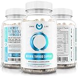 Thyroid Support Supplement with Iodine - Premium Energy, Adrenal, Metabolism, Focus, Weight Loss - Complex Vegetarian Formula with Vitamin B 12, Magnesium, Selenium, Ashwagandha - 60 Vegan Capsules.